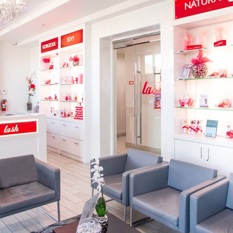 photo of amazing lash studio lobby while empty