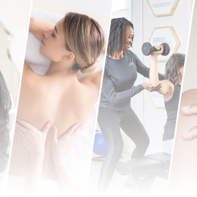 graphic composition of the different services provided across all the beauty and wellness brands